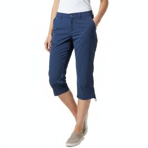 Eddie Bauer Women's Size 12 Rainier Capri Pants Navy Blue Casual Outdoor Hiking